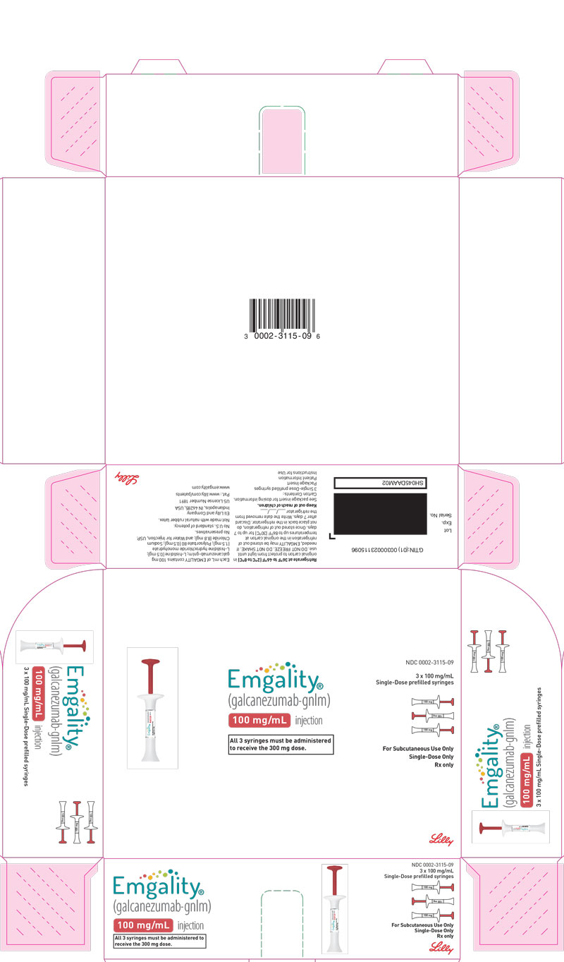 PACKAGE CARTON – EMGALITY Prefilled Syringe 100 mg
